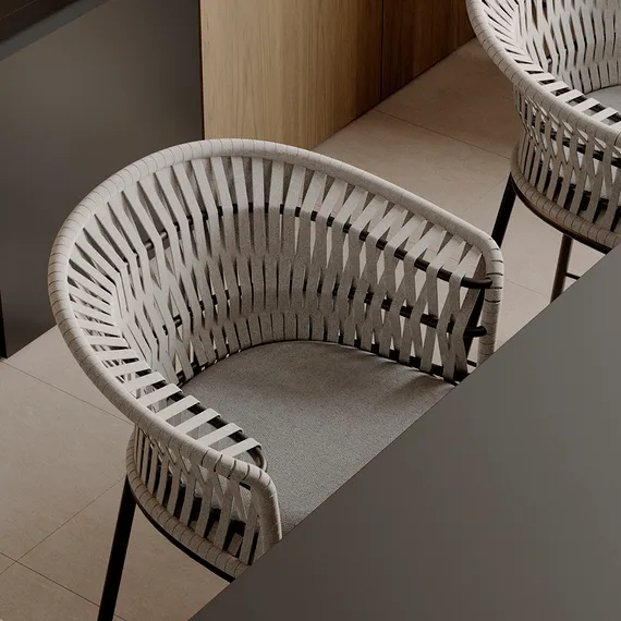 Полубарный стул Haugen, 66 см, серый