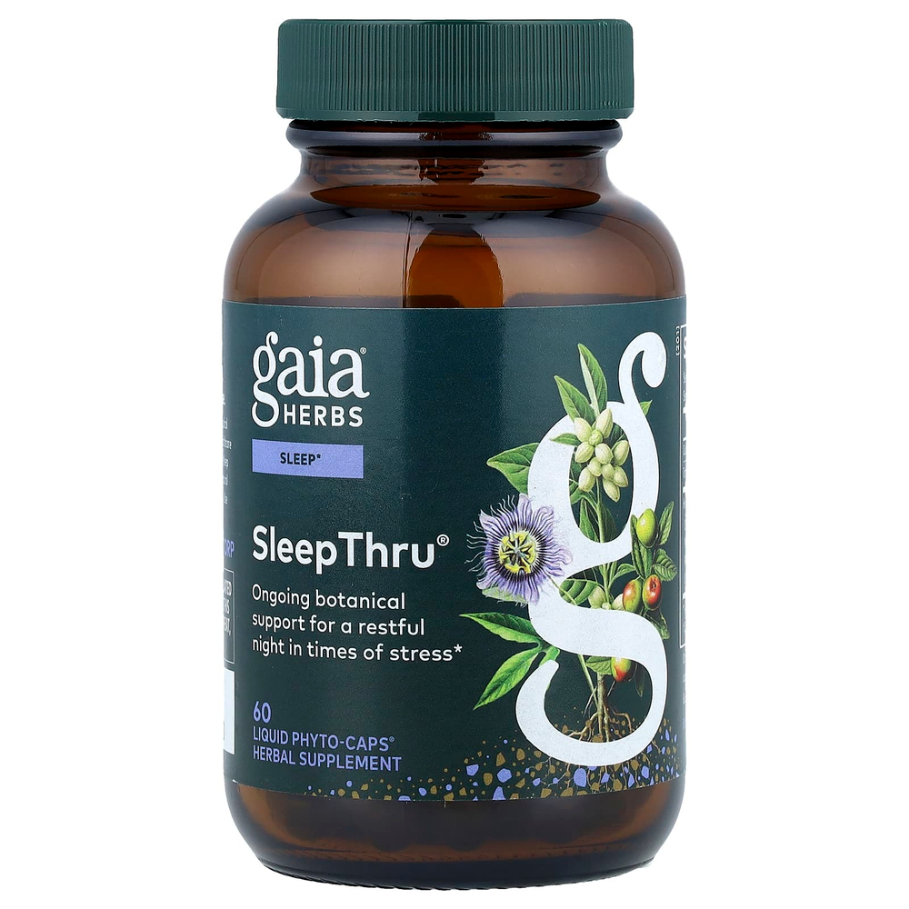 Gaia Herbs, SleepThru®, 60 капсул Phyto-Caps®
