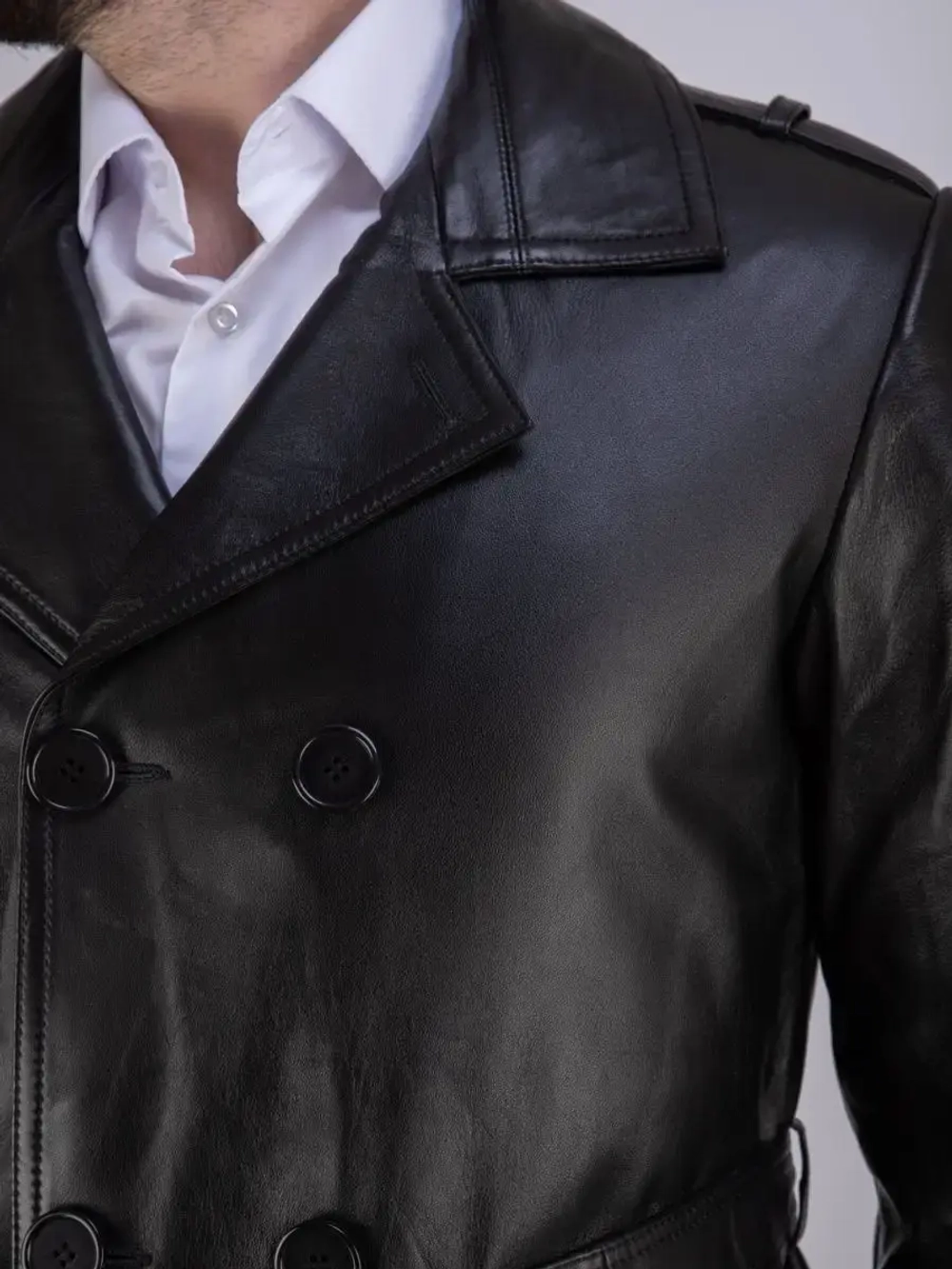 Плащ кожаный из натуральной кожи Турция