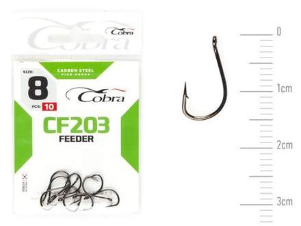 Крючки Cobra FEEDER SPECIALIST сер. CF203 разм. 008 10шт.