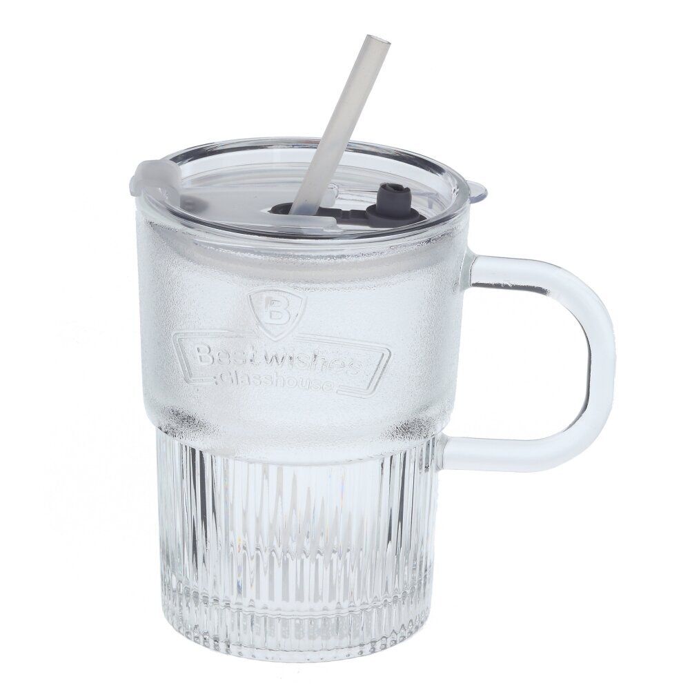 GAEM Кружка с трубочкой, 400 мл, L12 W7,5 H12 см, 4в.
