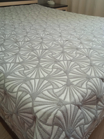 Покрывало жаккардовое двухстороннее Нежность 108-17 серый,белый 2.0 (180х200)