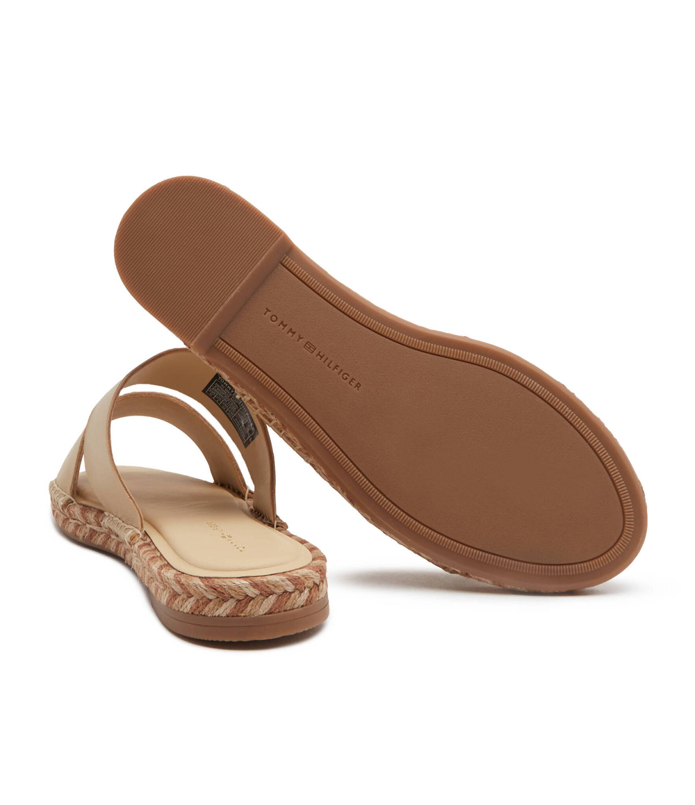 Кожаные шлепанцы Tommy Hilfiger - золотой(FW0FW07932)