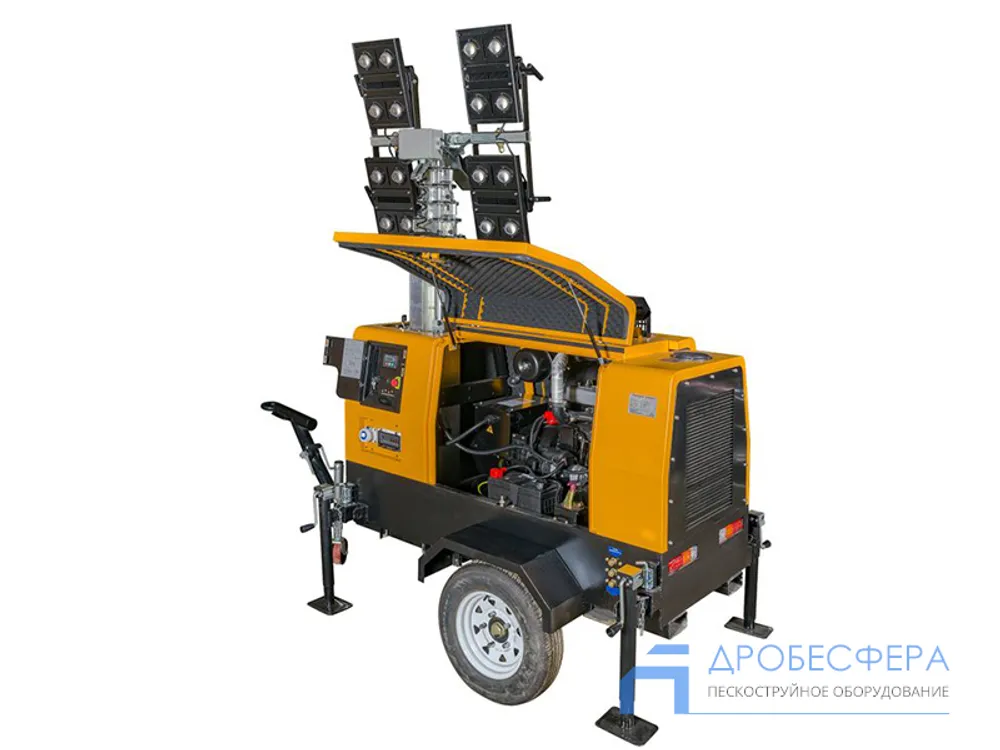 Осветительная мачта LT45 9 метров с дизельным генератором передвижная