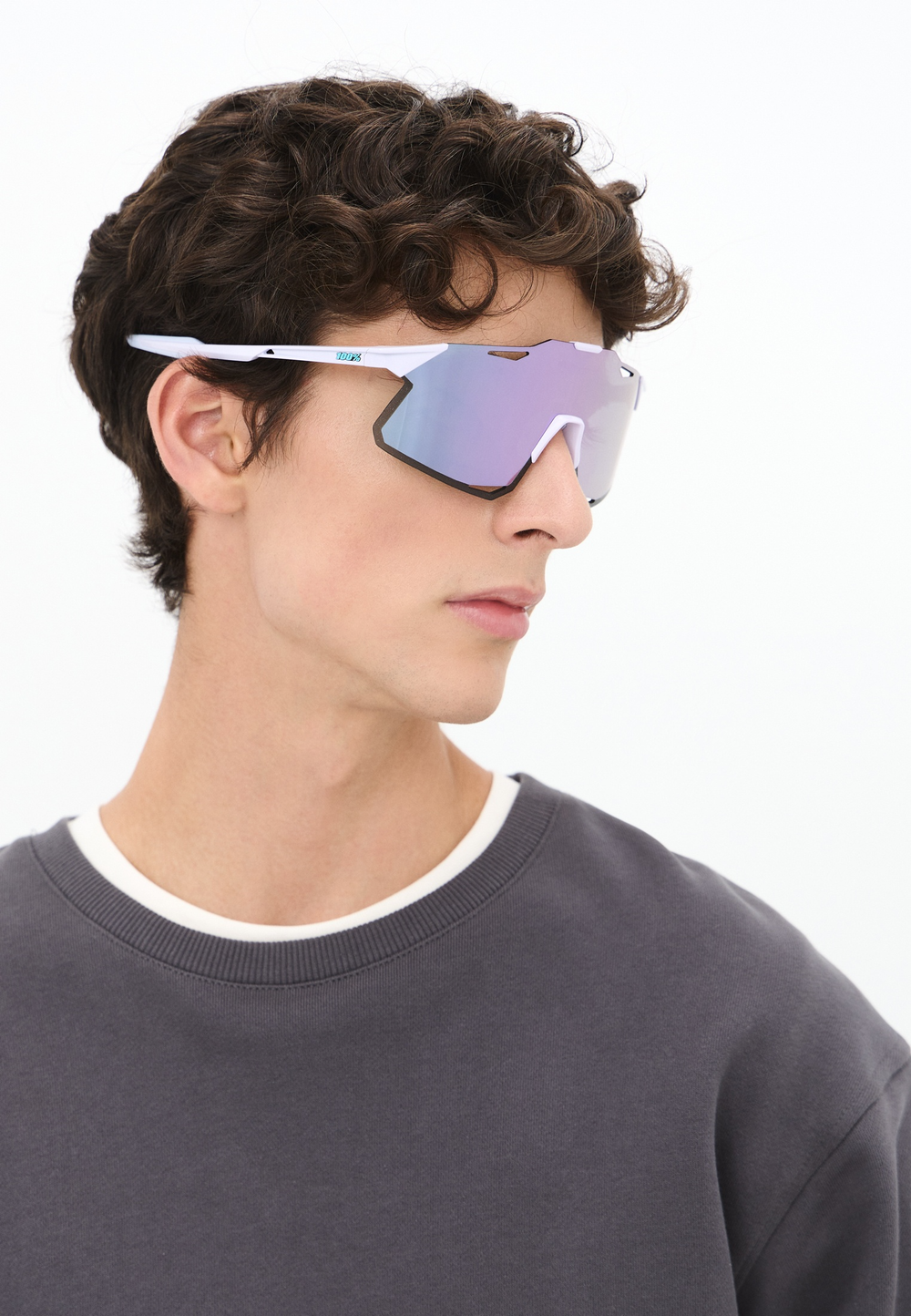 Спортивные очки 100% HYPERCRAFT Gloss Lavender - HiPER Lavender Mirror Lens