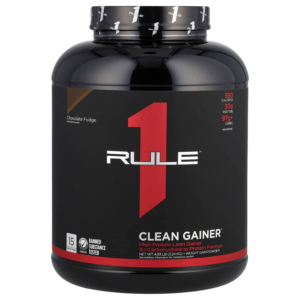 Rule One Proteins, Clean Gainer, шоколадная помадка, 2,24 кг (4,93 фунта)