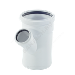 Тройник PP-H переходной бесшумный белый RAUPIANO PLUS Дн 110х50х45гр б/нап в/к Rehau 11213041001