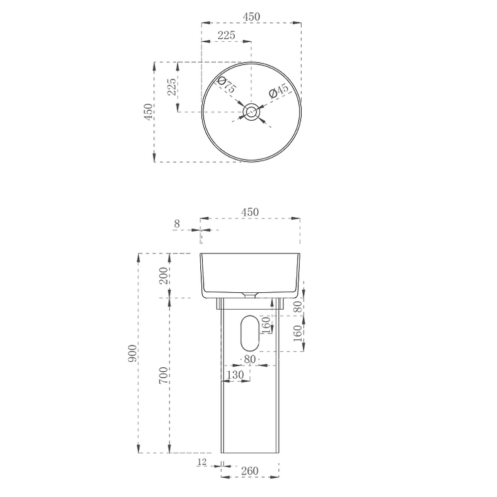 Раковина Abber Kristall 45 AT2702Emerald-H Зеленая