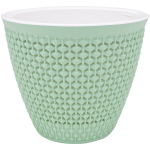 Кашпо для цветов пластиковое 1,6л d-16 см «Ротанг» Мята