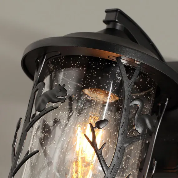 4963/1W NATURE ODL22 735 черный/стекло Ландшафтный настен.светильник E27 1*60W IP44 CUITA