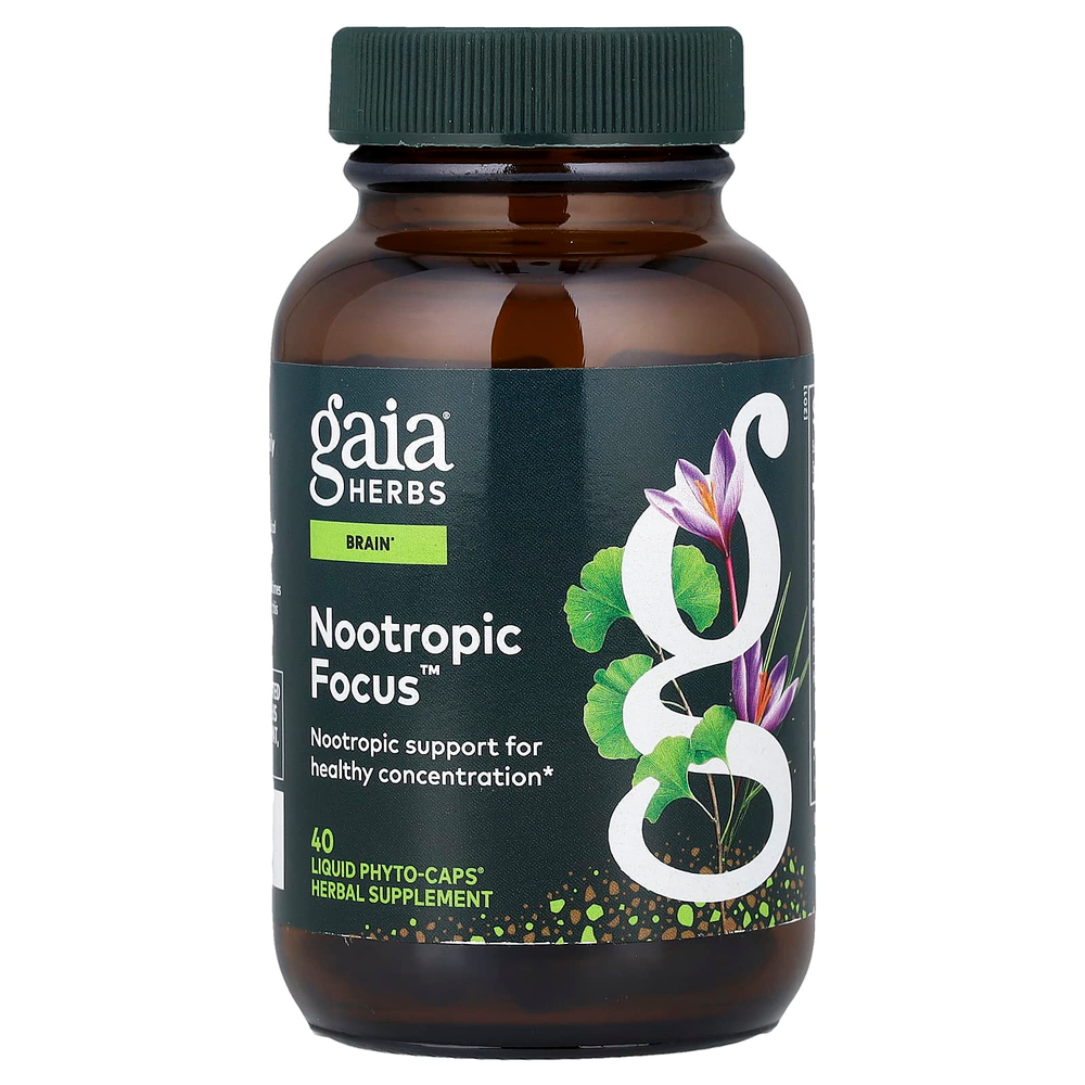 Gaia Herbs, Nootropic Focus™, 40 Liquid Phyto-Caps®