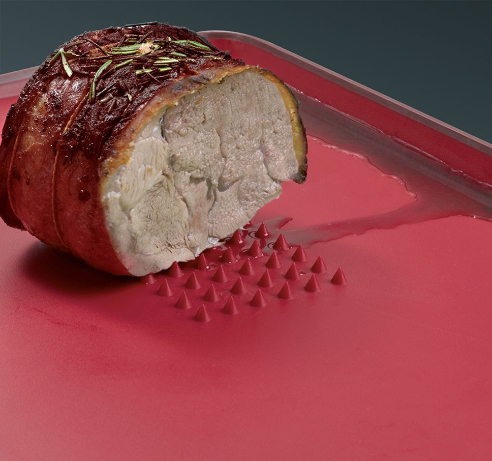 Joseph Joseph Доска разделочная для мяса Cut&amp;Carve™ Plus двухсторонняя большая красная