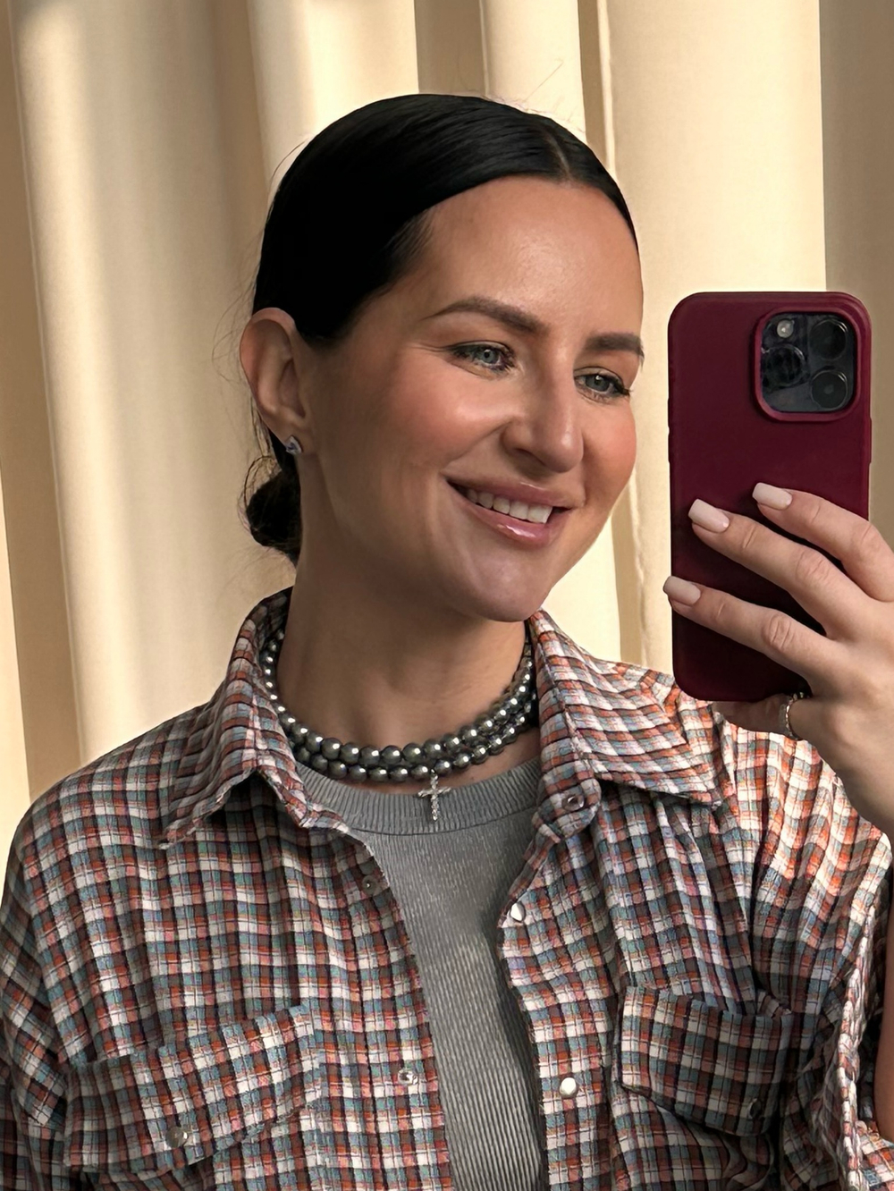 Чокер с крестом графит