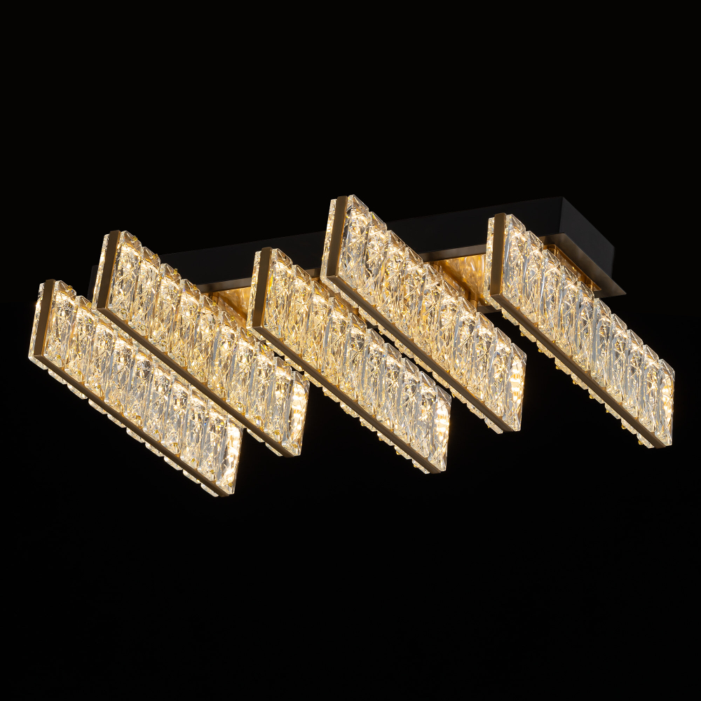 Citilux PALANT CL325252 LED Люстра хрустальная Чёрный+Бронза