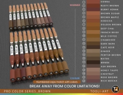 (Brown) Tooli-Art 22 Acrylic Paint Pens 0.7mm Extra Fine