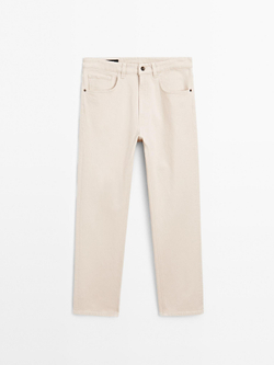 Massimo Dutti Зауженные джинсы, кремовый