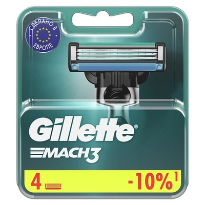 GILLETTE MACH 3 сменная кассета 4шт.