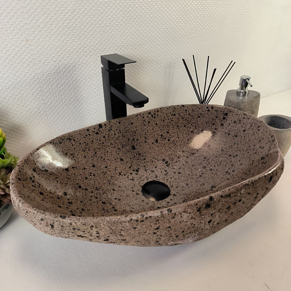 Каменная раковина из речного камня RS-05392 (58*35*15) 0862 из натурального камня
