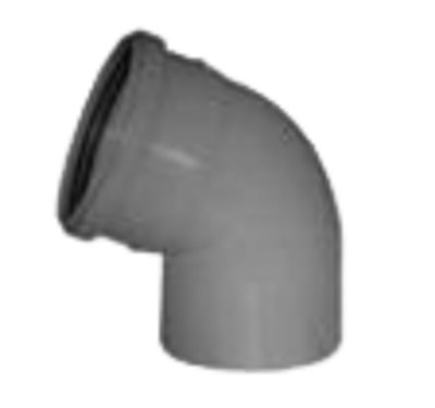 ПВХ Отвод  Ф110х45*  (40/10шт)