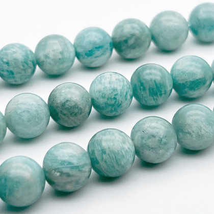Амазонит бусины, диаметр около 9,6-9,8 мм, цена за 10 шт (1/4 нити)