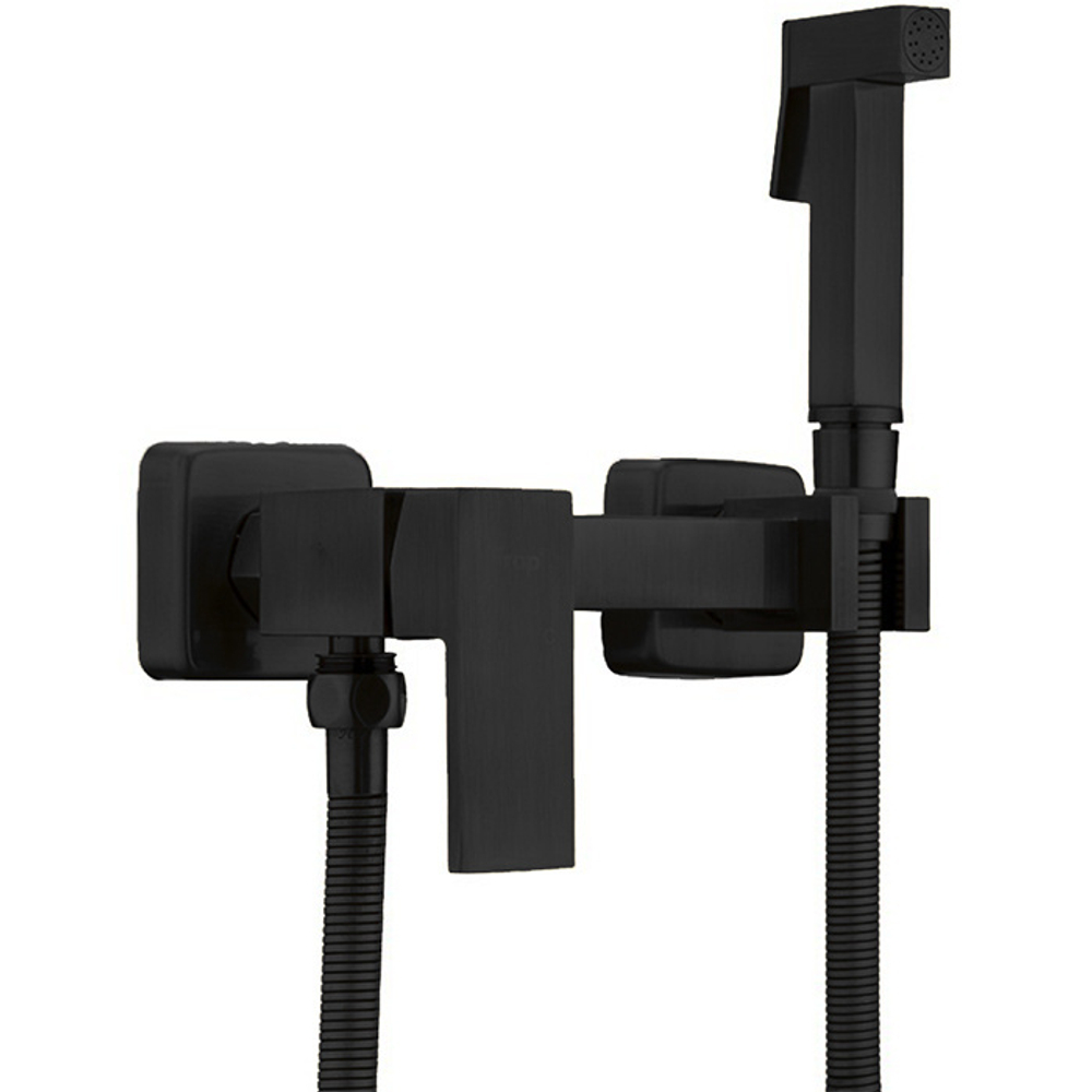 Смеситель FRAP F7504-6 с гигиеническим душем ЧЕРНЫЙ F7504-6