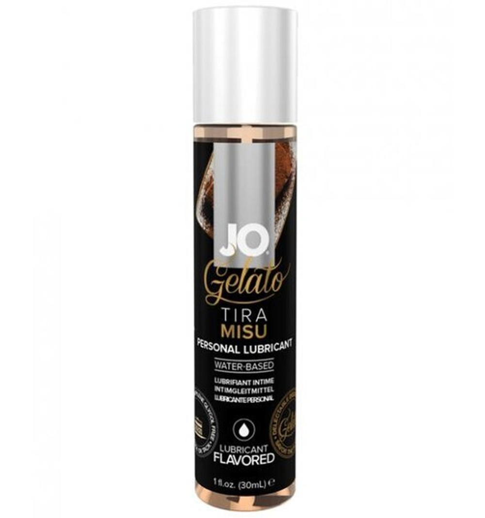 Вкусовой лубрикант на водной основе JO Gelato Tiramisu (Тирамису) 30 мл (Цвет: прозрачный)