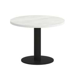 Yalta Стол журнальный круглый LT.SJ-1 Снежная Патина/Металл Черный 600*600*450