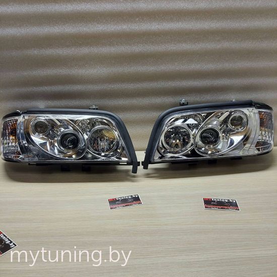 Передние фары Mercedes C W202 chrome