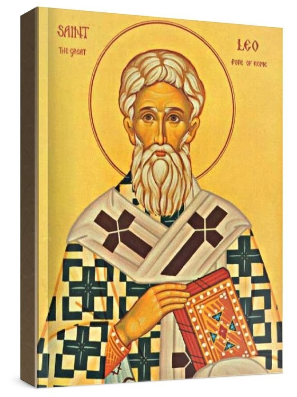 Лев, папа Римский (рукописная икона)