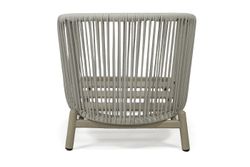 "Прато" кресло из искусственного ротанга, цвет светло-серый, каркас под дерево (холодно-бежевый)