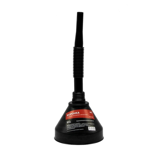 Воронка для ГСМ iSky, гофра, разборная, черная, 160 мм IFUNCC160B