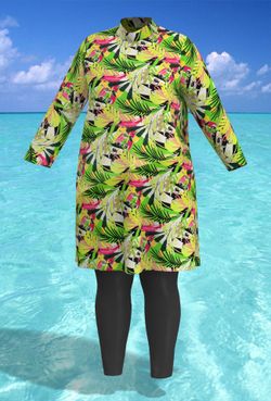 Купальный костюм 17260-17258 салатовый