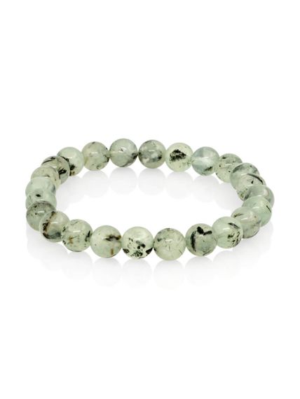 Браслет из камней пренита фотография, вид сверху