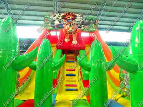 Детский надувной батут-горка "Зов тигра", размер 10*5*7 м