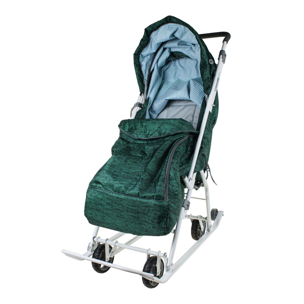 Коляска комбинированная "Наши детки 3-1К" (НДТ3-1К/ВЗ вязанный зеленый)