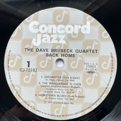 Винтажная виниловая пластинка LP The Dave Brubeck Quartet Back Home (Япония 1979) (Оби)