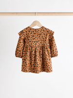 Платье для девочки Next B30-755, 2 шт, Коричневый, Бежевый