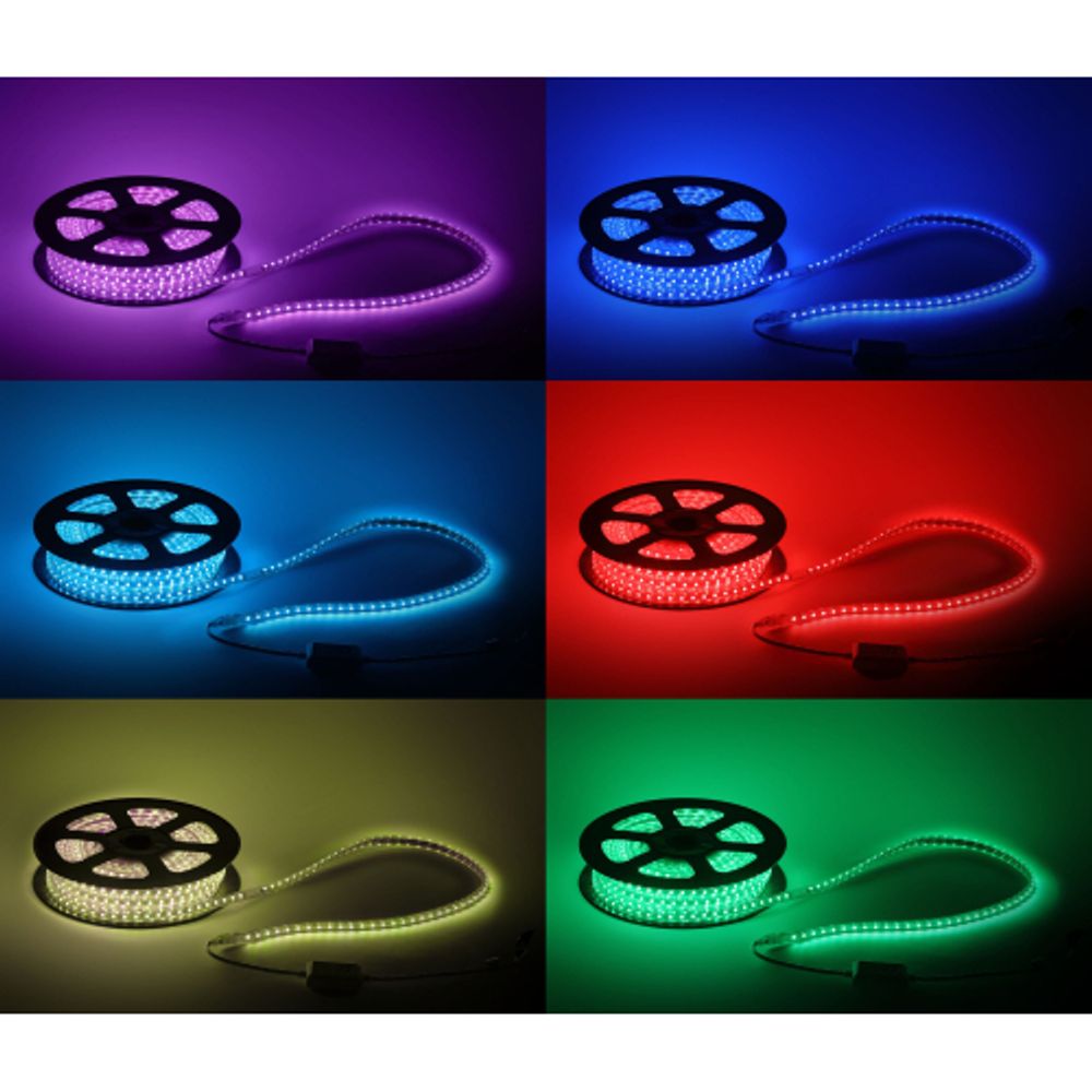 Светодиодная лента ЭРА LS5050-14,4-60-220-RGB-IP67 20m многоцветная | Светодиодные ленты 220В и аксессуары