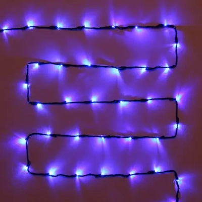 Гирлянда для улицы «Водопад» нить 7м 80 ламп LED чёрный провод, 8 реж, IP-54, Синий (возможность соединения)