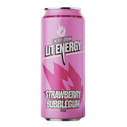 Напиток энергетический Lit Energi Buble Gum Strawberry 0.45 л ж/б