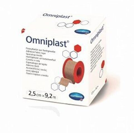OMNIPLAST - фикс.пластырь из текстильной ткани /цвет кожи/ 2,5см х 9,2м 12шт.