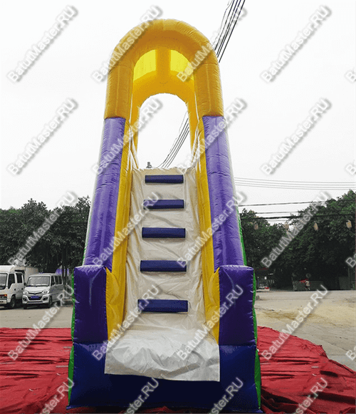 Надувная прямая водная горка с бассейном «Ультра», 9*3*5 м, герметичная