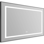 Зеркало BelBagno Kraft 98.5 SPC-KRAFT-985-685-TCH-WARM-NERO с подсветкой с подогревом Черное с сенсорным выключателем