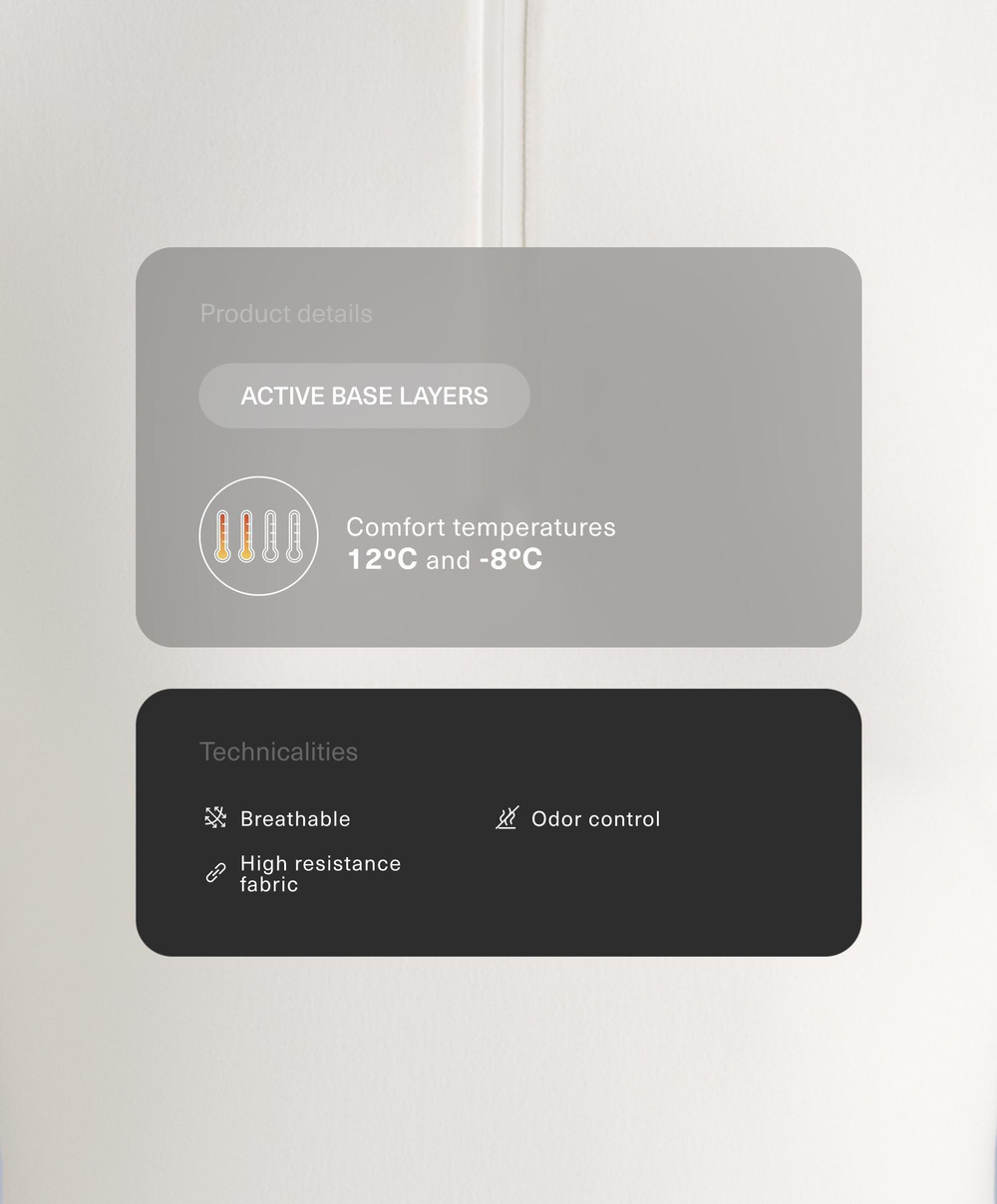 Oysho Термофутболка с застёжкой-молнией на половину длины, белый