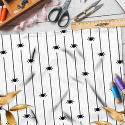 Ткань дюспо мелкие пауки на паутинке