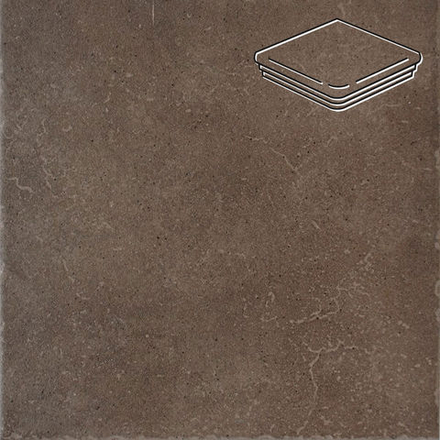 Interbau - Alpen, Engadin/Бурый песок 320x320, цвет 045 - Ступень флорентийская угловая