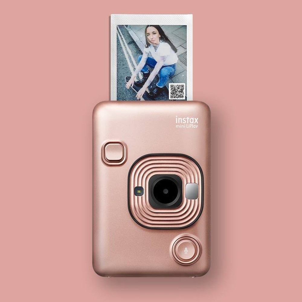 Fuji Instax mini LiPlay Blush Gold EX D