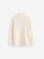 Джемпер вязаный с молнией для мальчика Next K84-112, Молочный