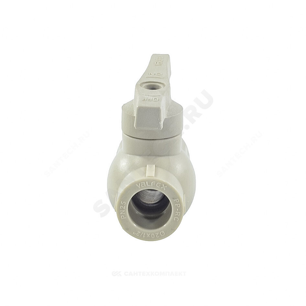 Кран шаровой PP-R серый Дн 25х3/4" НР VALFEX 10144225Г