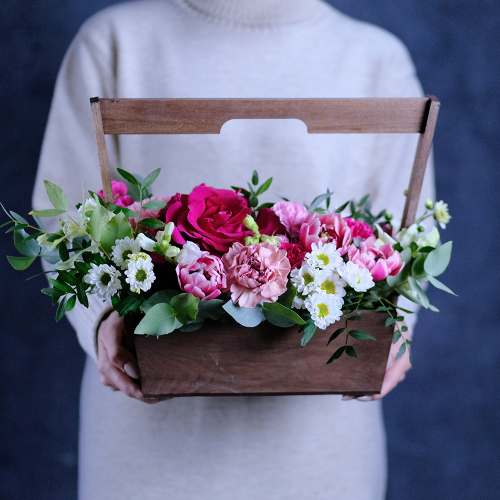 Купить Букет-композиция с французской розой #662